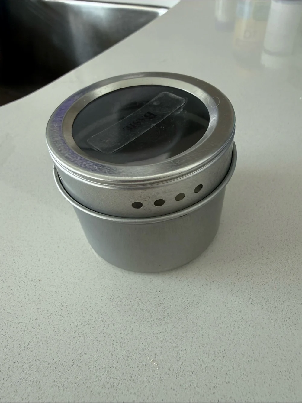 Magnetic Stainless Steel Spice Jars Set - Silver